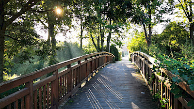 Brücke am Mühlenbachweg am Kulturhof Deitmar