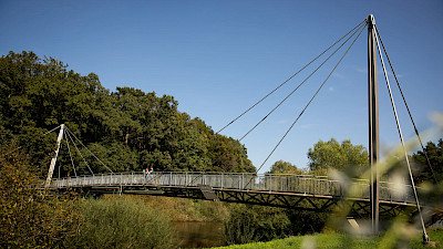De voetgangersbrug van Reinermann in Sinningen