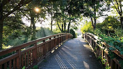 Brug over de Mühlenbach bij de Deitmar boerderij