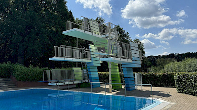 Die Sprunganlage im Freibad, Waldbad Emsdetten
