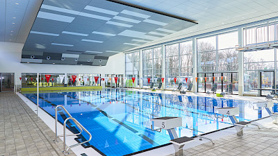 Das Schwimmerbecken im Hallenbad, Waldbad Emsdetten